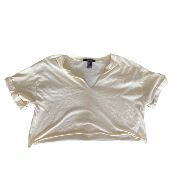 Yellow Crop Top Tee - Picture 3 of 3